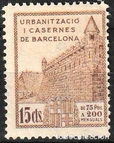 Selos: Barcelona España Lote de una Viñeta plubicitaria.Nueva sin charnela MNH.1937